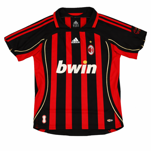 Alternative view of AC Milan Kids Retro Jersey 2006/07 Home – Classic Football Shirt