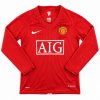 Manchester United Kids 2007/08 Home Long Sleeve Jersey – Red (Kids) | Monthly Pre-Order