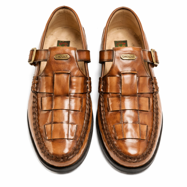 Alternative view of Dakotas Oliver Hi-Shine Moc Leather Shoe – Tan | Hand-Stitched Premium Moccasin