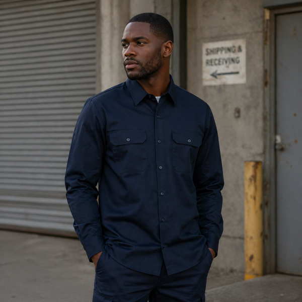 Alternative view of Dickies 847 Men’s Cotton Shirt – Navy