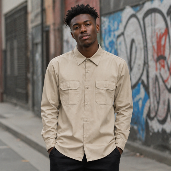 Alternative view of Dickies 847 Men’s Cotton Shirt – Khaki