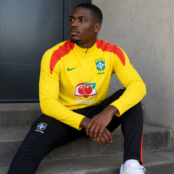 Alternative view of Brazil 2025/26 Yellow Half-Zip Tracksuit Set (PRE-ORDER – Limited Drop)