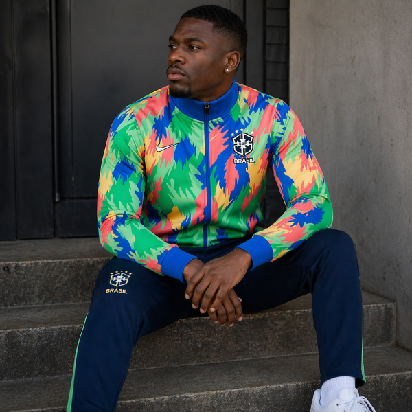Alternative view of Brazil 2025/26 Rainbow Full-Zip Tracksuit Set (PRE-ORDER – Limited Drop)