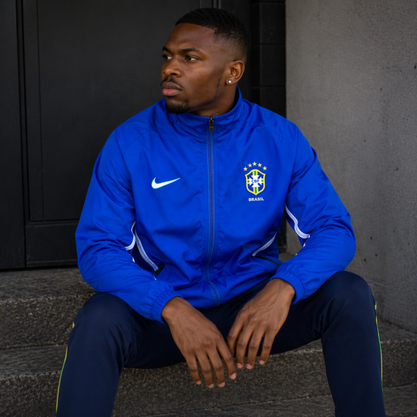Alternative view of Brazil 1998 Blue Retro Windbreaker Jacket (PRE-ORDER – Vintage Drop)