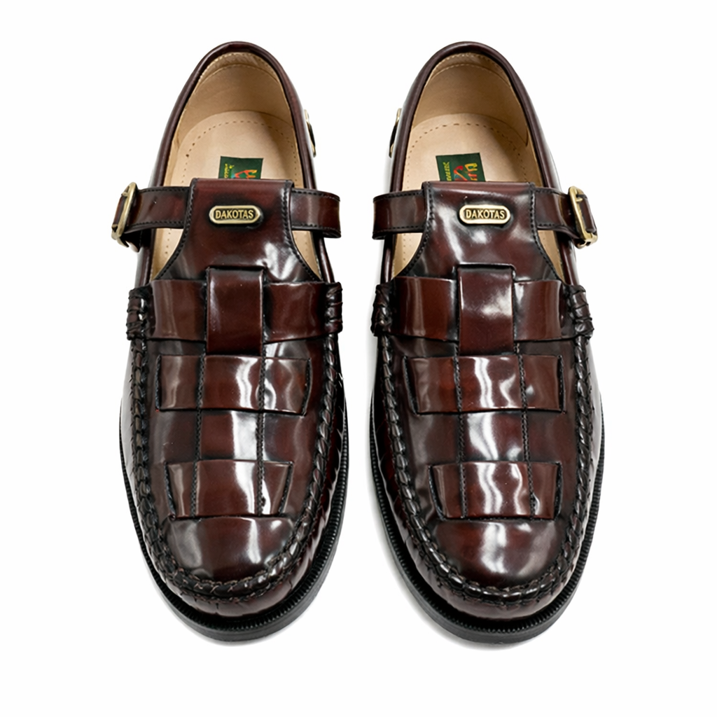 Dakotas Oliver Hi-Shine Moc – Burgundy Genuine Leather Moccasin Shoe - Image 2