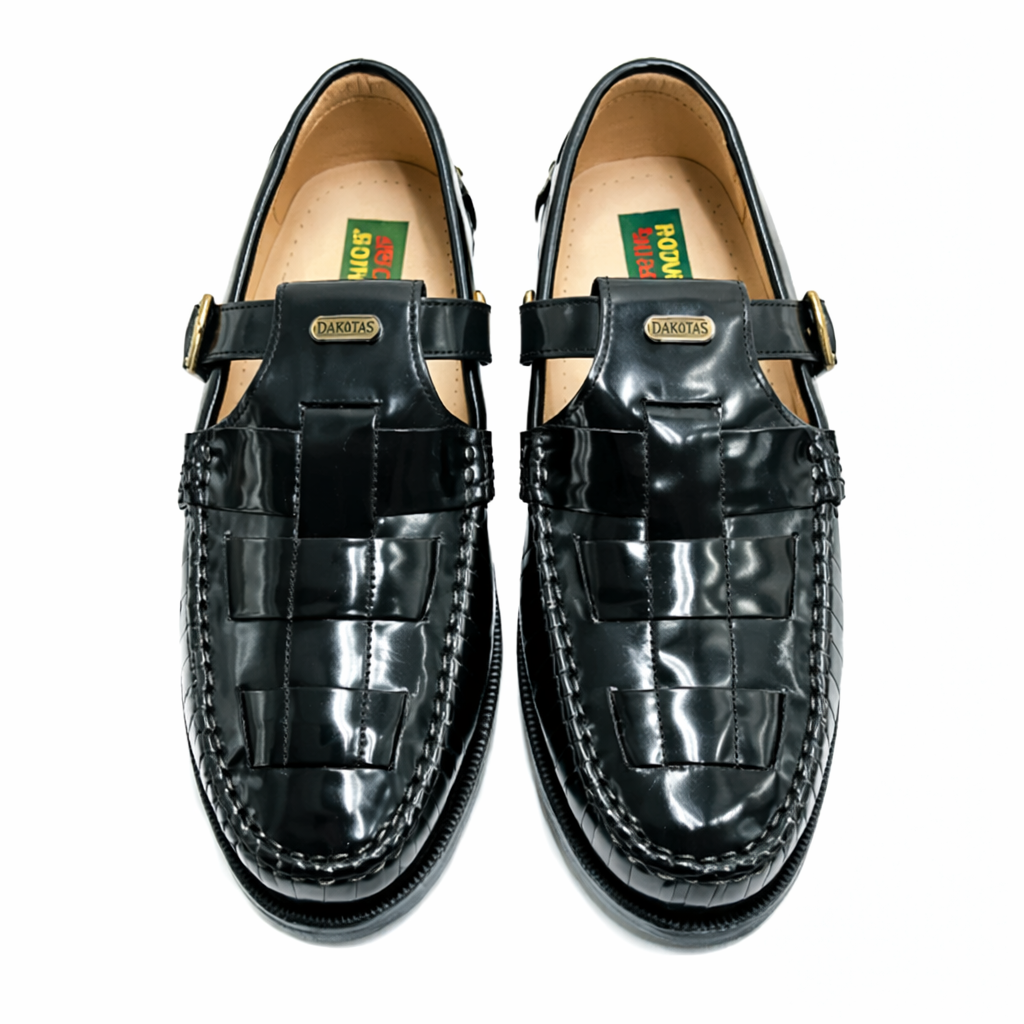 Dakotas Oliver Hi-Shine Moc – Genuine Leather Moccasin Shoe (Black) - Image 2