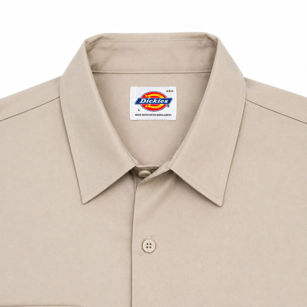 Dickies 847 Men’s Cotton Shirt – Khaki - Image 3