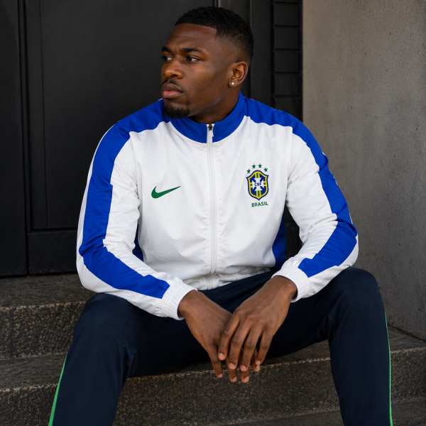 Alternative view of Brazil 1998 White Retro Windbreaker Jacket (PRE-ORDER – Vintage Drop)