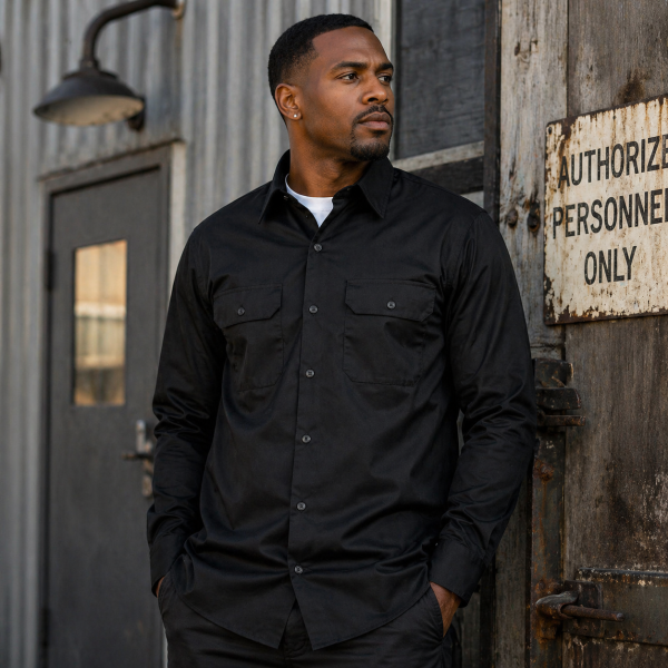 Alternative view of Dickies 847 Men’s Cotton Shirt – Black