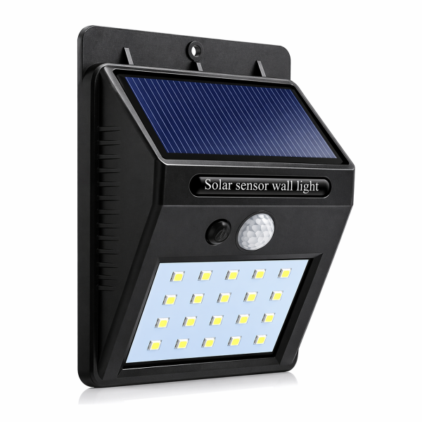 Solarix 20 LED Solar Motion Sensor Light – Outdoor Security Wall Light (No Wiring, Auto Night Sensor)