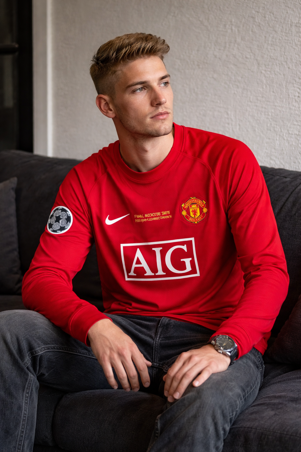 Manchester United 2008 UCL Final Long Sleeve Jersey – PRE-ORDER (Monthly Shipment) - Image 3