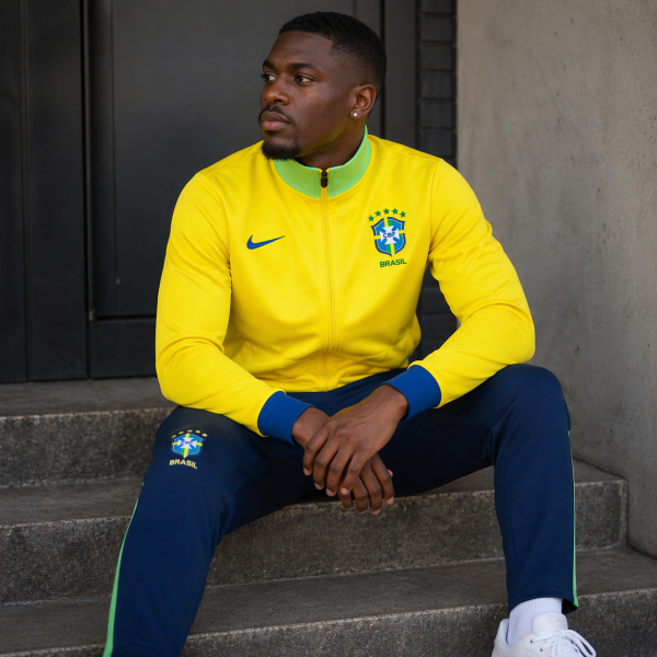 Alternative view of Brazil 2025/26 Yellow Full-Zip Tracksuit Set (PRE-ORDER – Limited Drop)