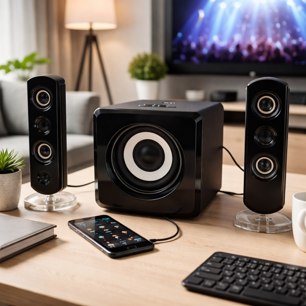 AudioMate 2 Channel Subwoofer Stereo Speaker System 30W RMS – USB, SD & AUX