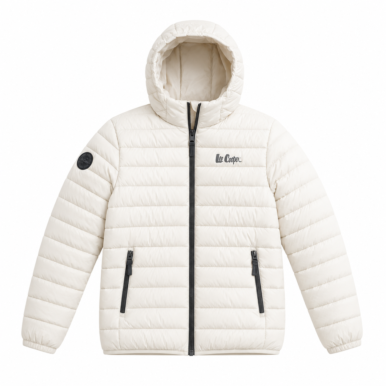 Lee Cooper Men’s Stone Puffer Jacket – Hooded Winter Essential - Image 2