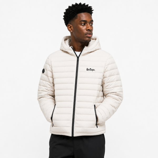 Lee Cooper Men’s Stone Puffer Jacket – Hooded Winter Essential - Image 4