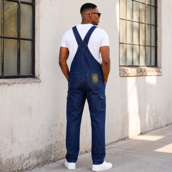 Alternative view of Samson M Club Dungaree – Indigo Denim Overall