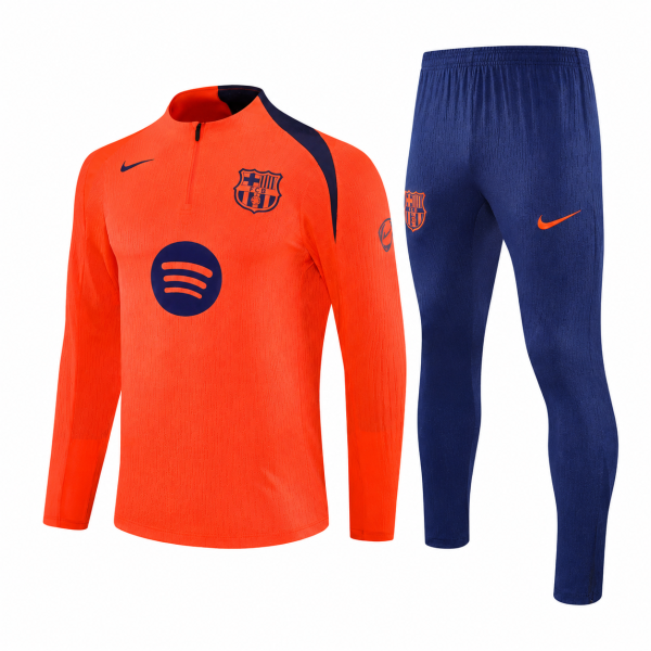 Barcelona 2025/26 Orange T90 Half-Zip Tracksuit Set – PRE-ORDER