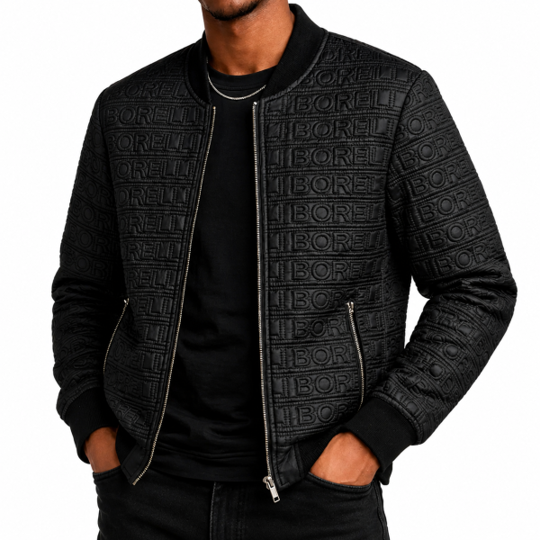 The Luigi Slim-Fit Smart Bomber Jacket – Black