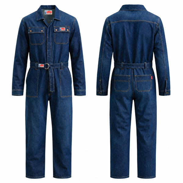 Alternative view of Samson Men’s Stretch Denim Boilersuit – Indigo