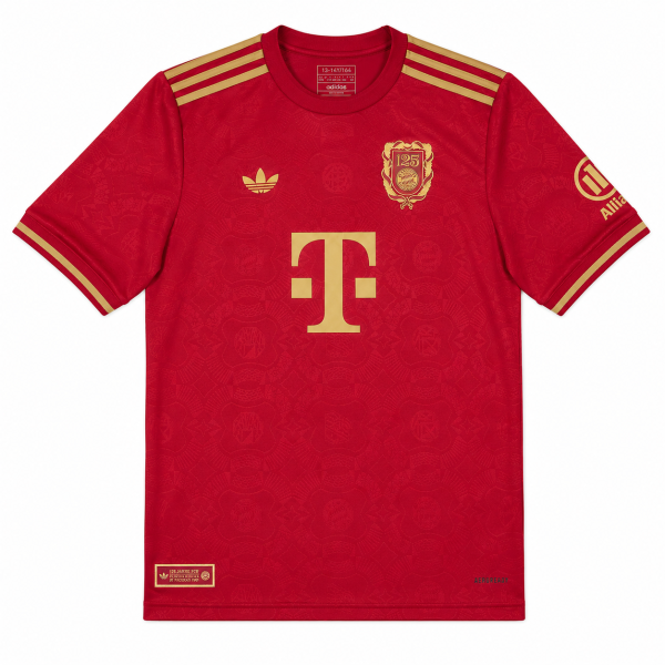Bayern Munich 2025 125th Anniversary Jersey – Red/Gold Fan Edition – PRE-ORDER