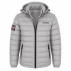 Lee Cooper Men’s Grey Puffer Jacket – Hooded Winter Essential