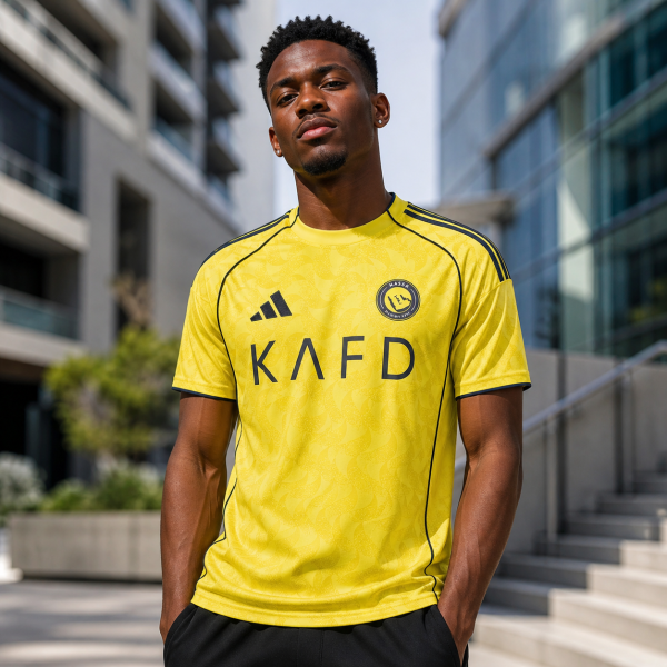 Alternative view of PRE-ORDER Al Nassr 2025/26 Home Jersey – Yellow Football Shirt