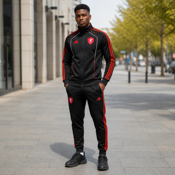 Alternative view of PRE-ORDER Liverpool 2025/26 Black Full-Zip Tracksuit Set