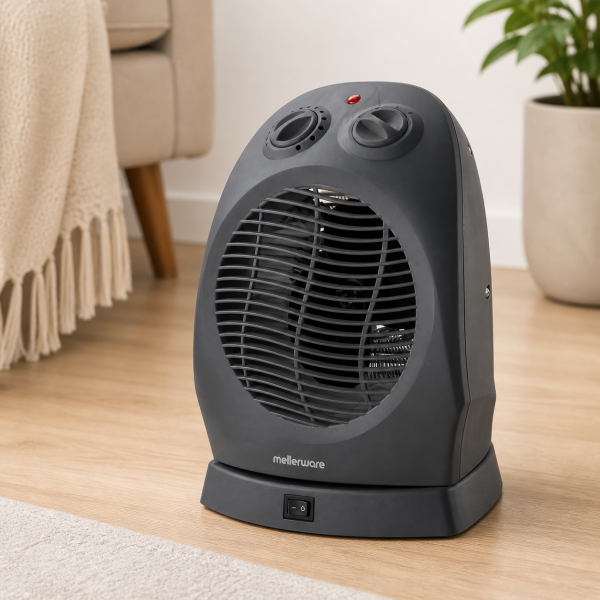 Alternative view of Mellerware 35220GT Oscillation Fan Heater – 2000W Graphite