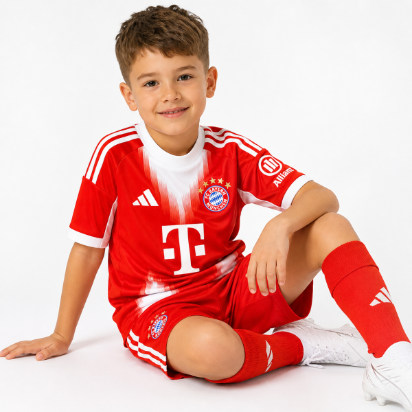 Alternative view of Bayern Munich Kids 2025/26 Home Jersey – Pre-Order