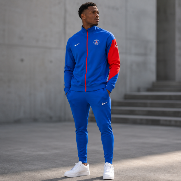 Alternative view of Paris 2025/26 Blue and Red Full-Zip Tracksuit Set – PRE-ORDER | Monthly Bulk Order | Delivery Around 20–25 of the Month