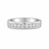 Borelli Silver Stainless Steel CZ Stone Channel Set Ring