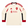 LVP 2025/26 Away Fan Version Long Sleeve Jersey – Cream/Red