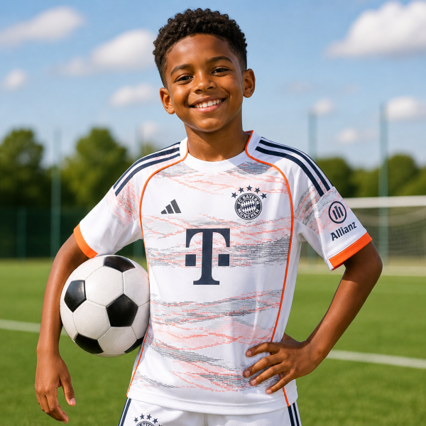 Alternative view of Bayern Munich Kids 2025/26 Away Jersey – Pre-Order