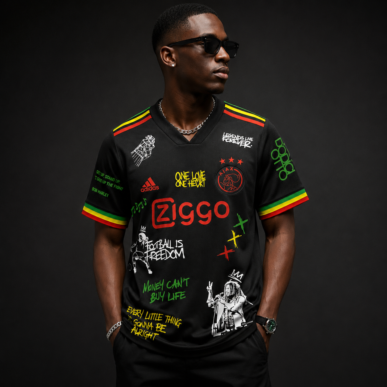 Amsterdam 2022/23 Bob Marley Inspired Jersey – Limited Monthly Pre-Order - Image 2