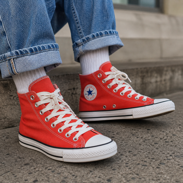 Alternative view of Converse Chuck Taylor All Star High Top Burnt Orange – UK Size 8 | Last Pair Shop Soiled