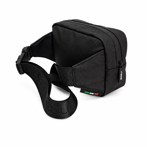 Alternative view of The Tiberio Coated Nylon Cross-body Bag – Black