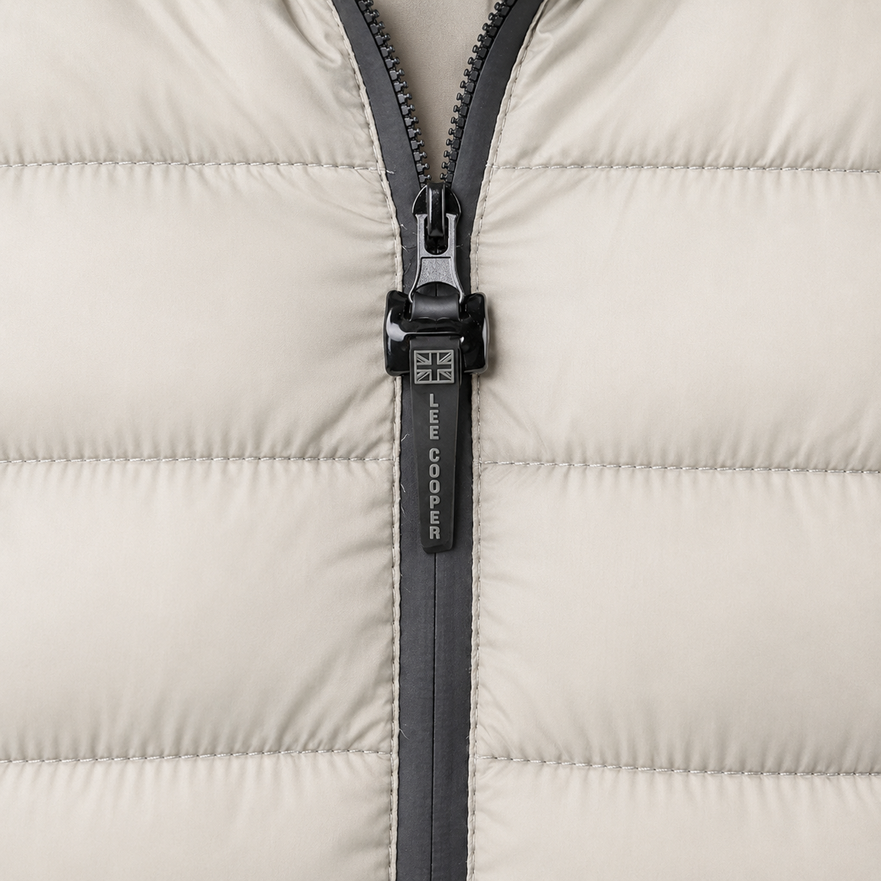 Lee Cooper Men’s Grey Puffer Jacket – Hooded Winter Essential - Image 4