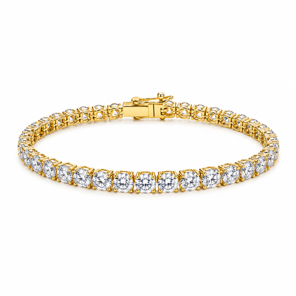 Borelli 18K Gold-Plated 5mm CZ Tennis Bracelet