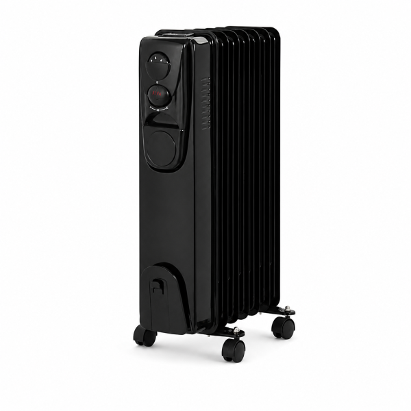 Alva AOH201-7 7 Fin 1500W Oil Heater – Glossy Black