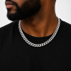 Borelli Silver Stainless Steel Cuban Link Chain