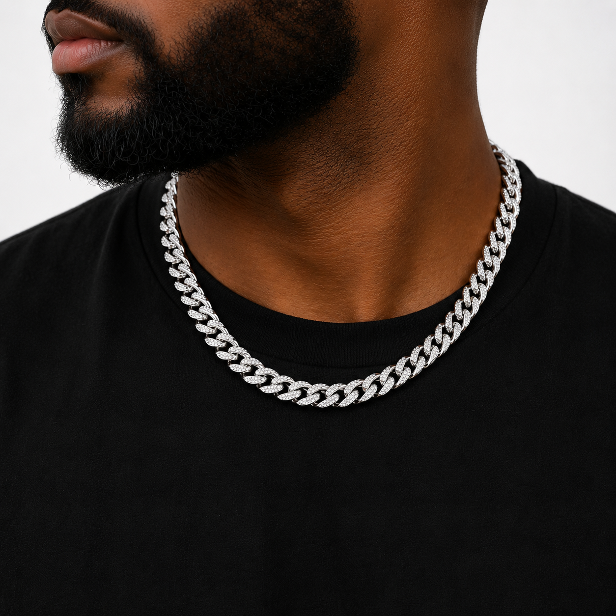 Borelli Silver Stainless Steel Cuban Link Chain