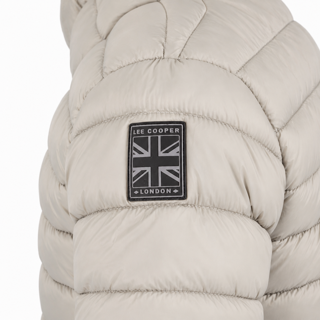 Lee Cooper Men’s Grey Puffer Jacket – Hooded Winter Essential - Image 6