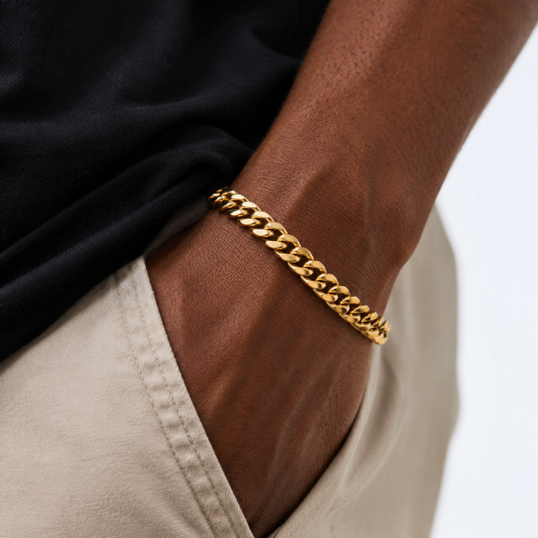 Alternative view of Borelli 18K Gold-Plated Cuban Link Bracelet