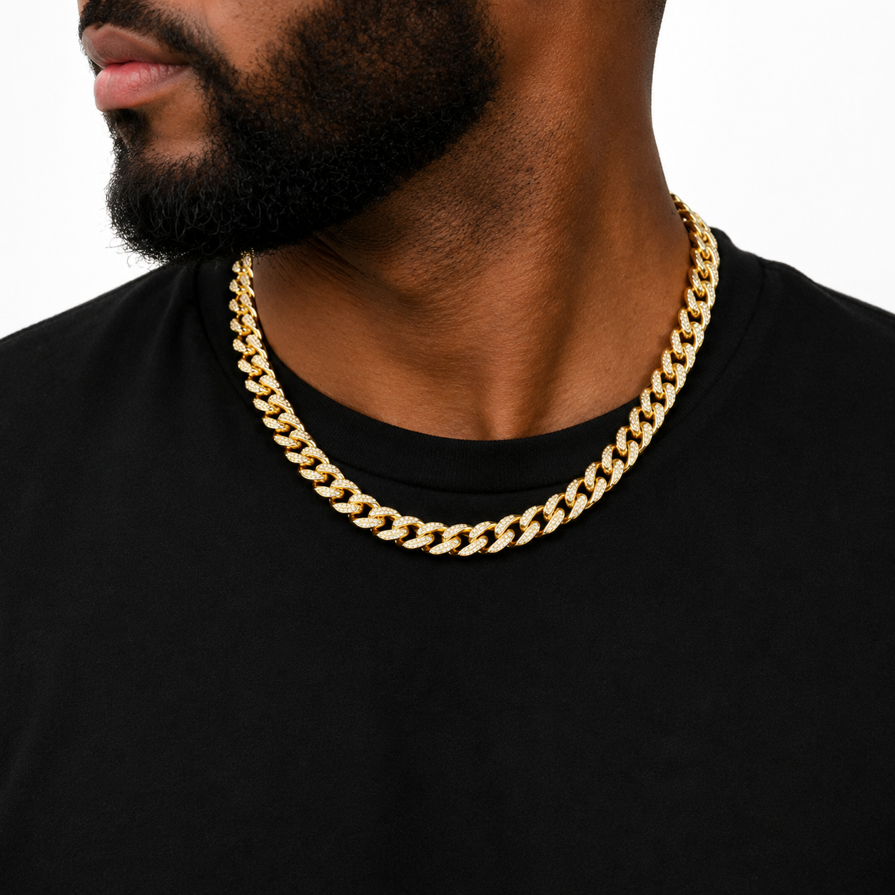 Borelli 18K Gold-Plated Cuban Link Chain - Image 2