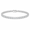 Borelli Silver Stainless Steel 4mm CZ Tennis Bracelet
