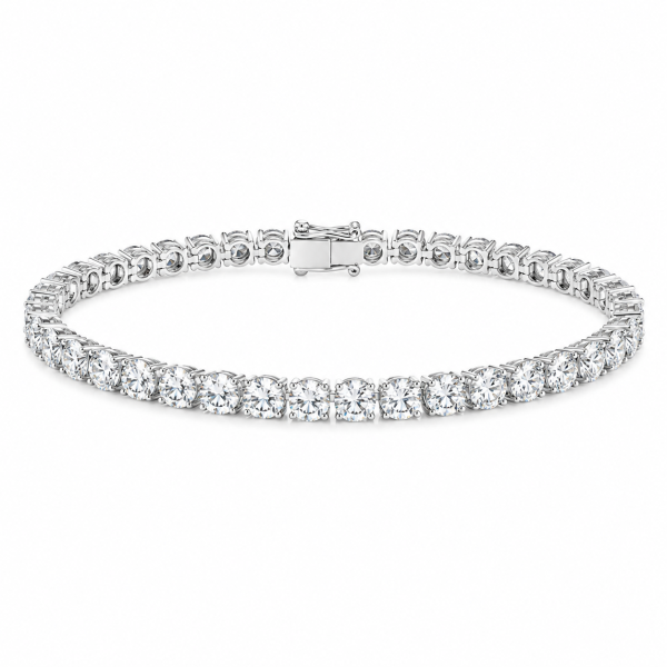 Borelli Silver Stainless Steel 4mm CZ Tennis Bracelet