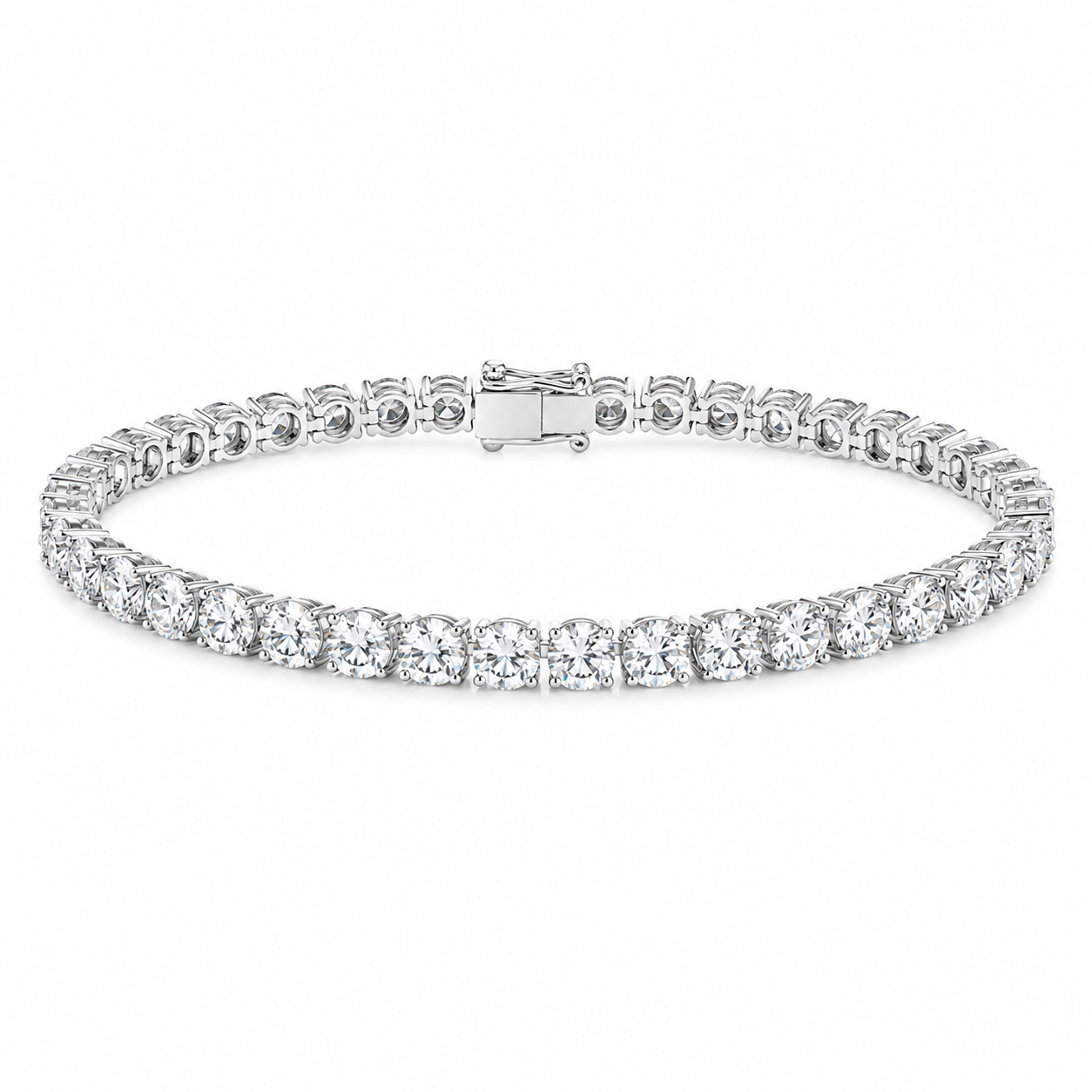 Borelli Silver Stainless Steel 5mm CZ Tennis Bracelet