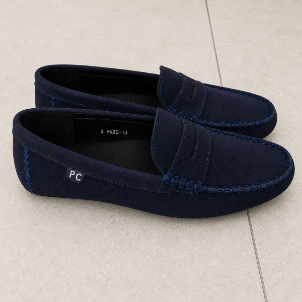 Alternative view of P Crouch & Co  Suede Loafer Navy – UK 10 (Last Pair)
