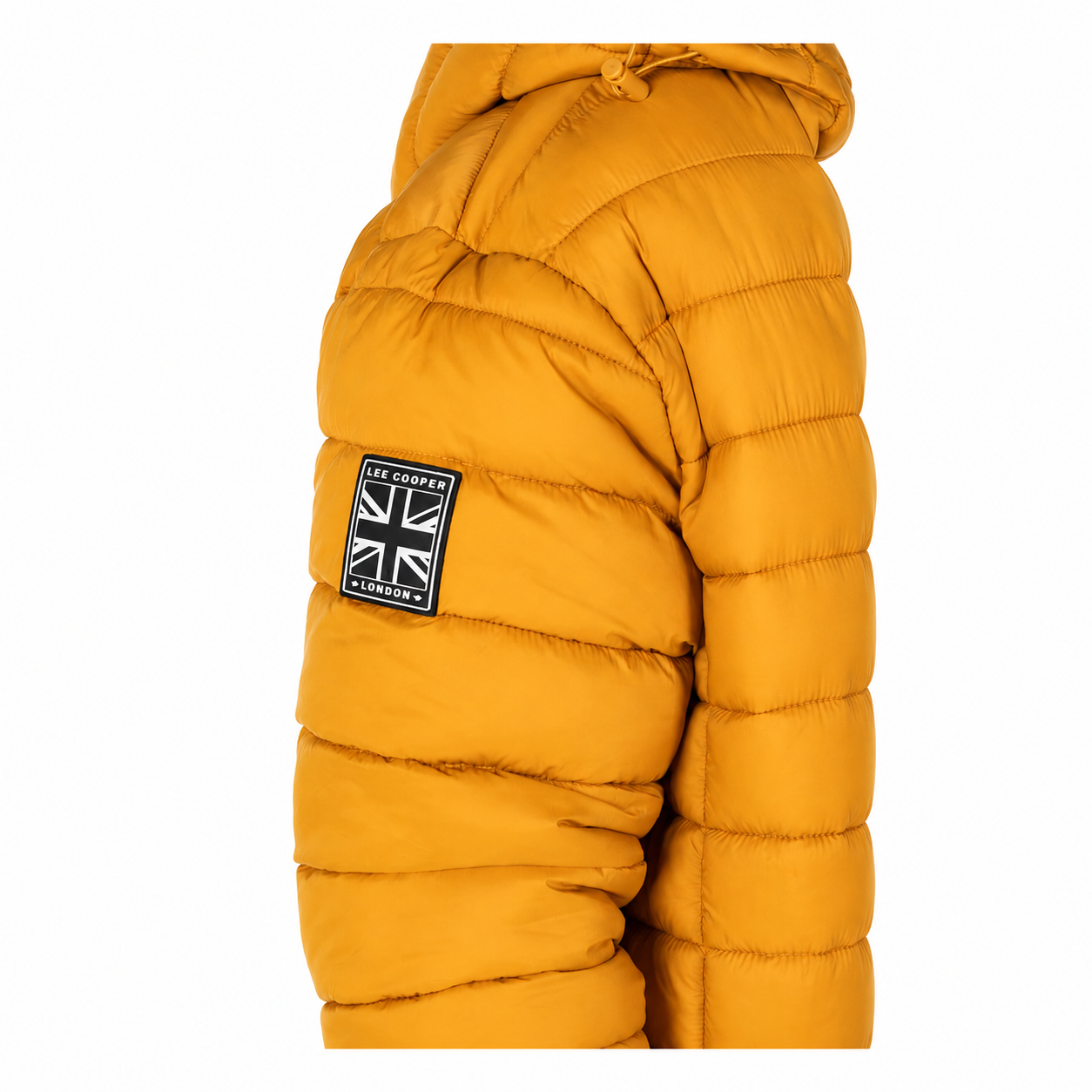 Lee Cooper Men’s Mustard Puffer Jacket – Hooded Winter Essential - Image 5