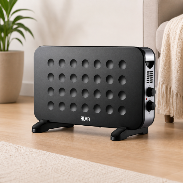 Alternative view of Alva EIH200B 2000W Electric Convection Heater – Black